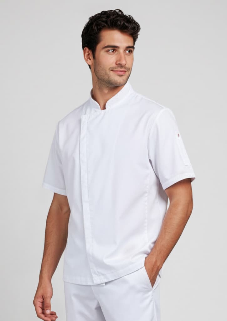 Alfresco Mens Short Sleeve Chef Jacket