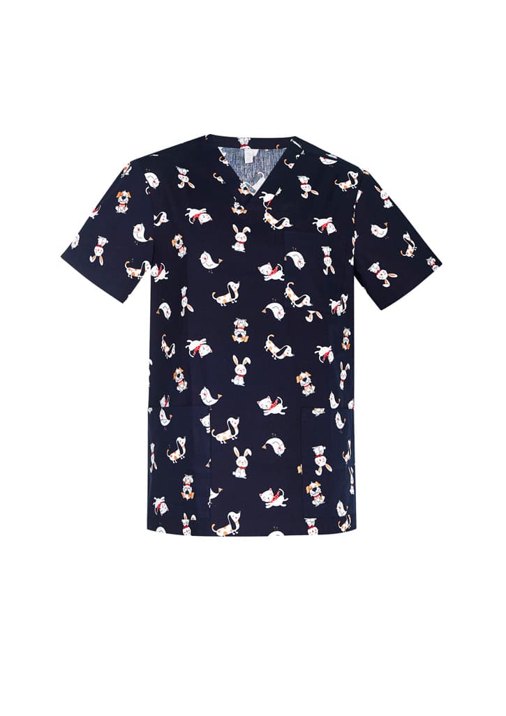 Printed Mens Best Friends Scrub Top