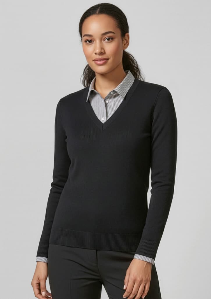 V-Neck Womens Knit Pullover