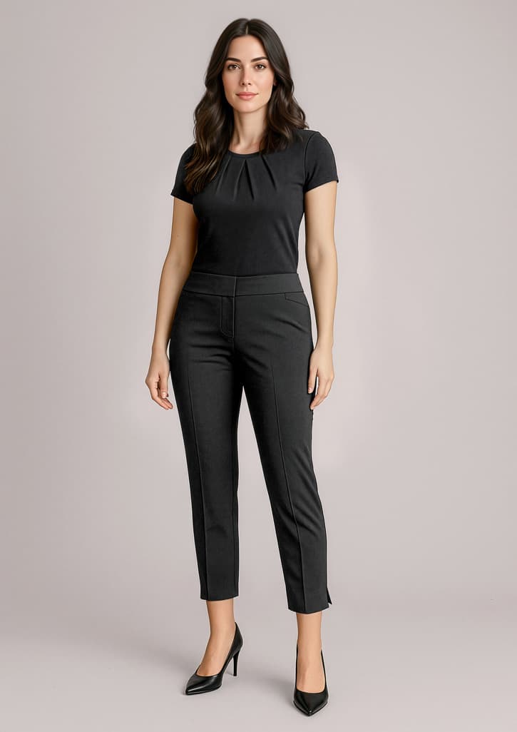Siena Womens 7/8 Mid-waist Slim Leg Pant
