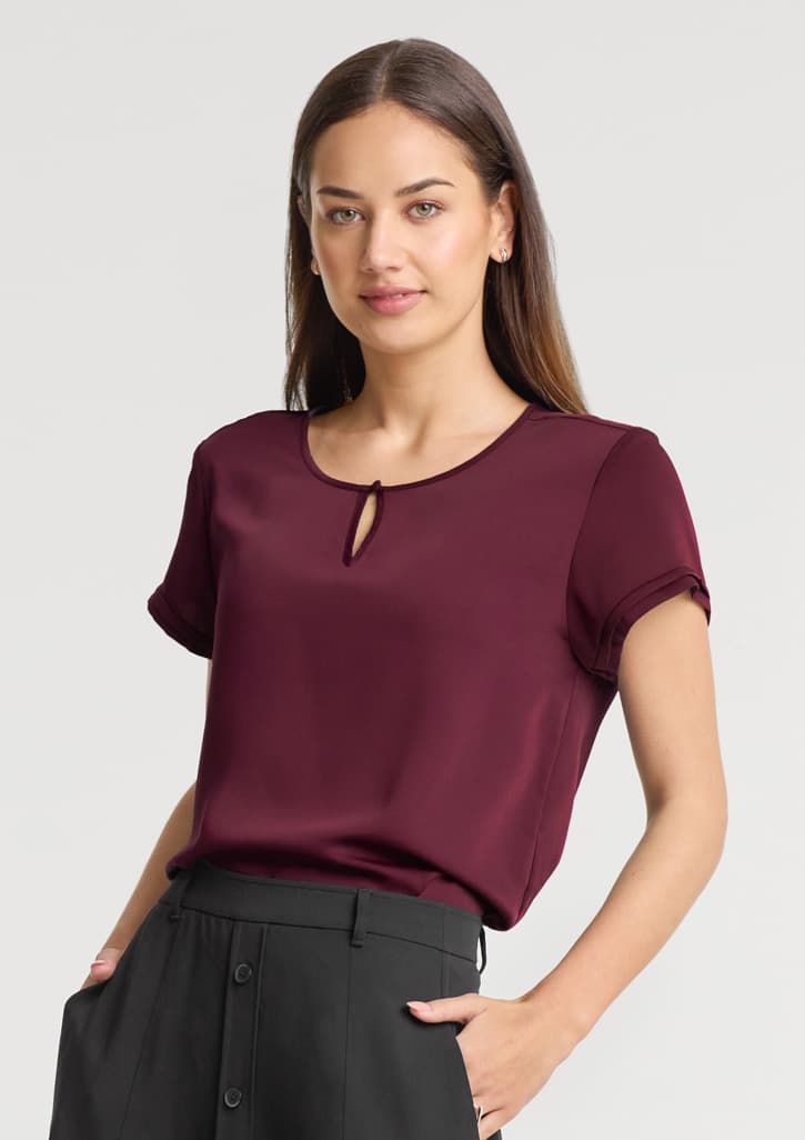 Evelyn Womens Short Sleeve Blouse