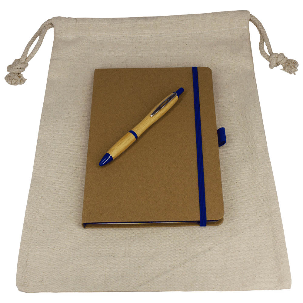 Gift Set - Drawstring Bag + JournalBook + Pen