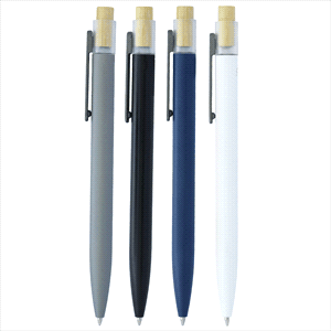 Recycled Aluminium Pen w/ Bamboo Clicker
