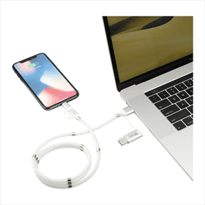 Whirl 5-In-1 Data Transfer Cable w/ Magnetic Wrap