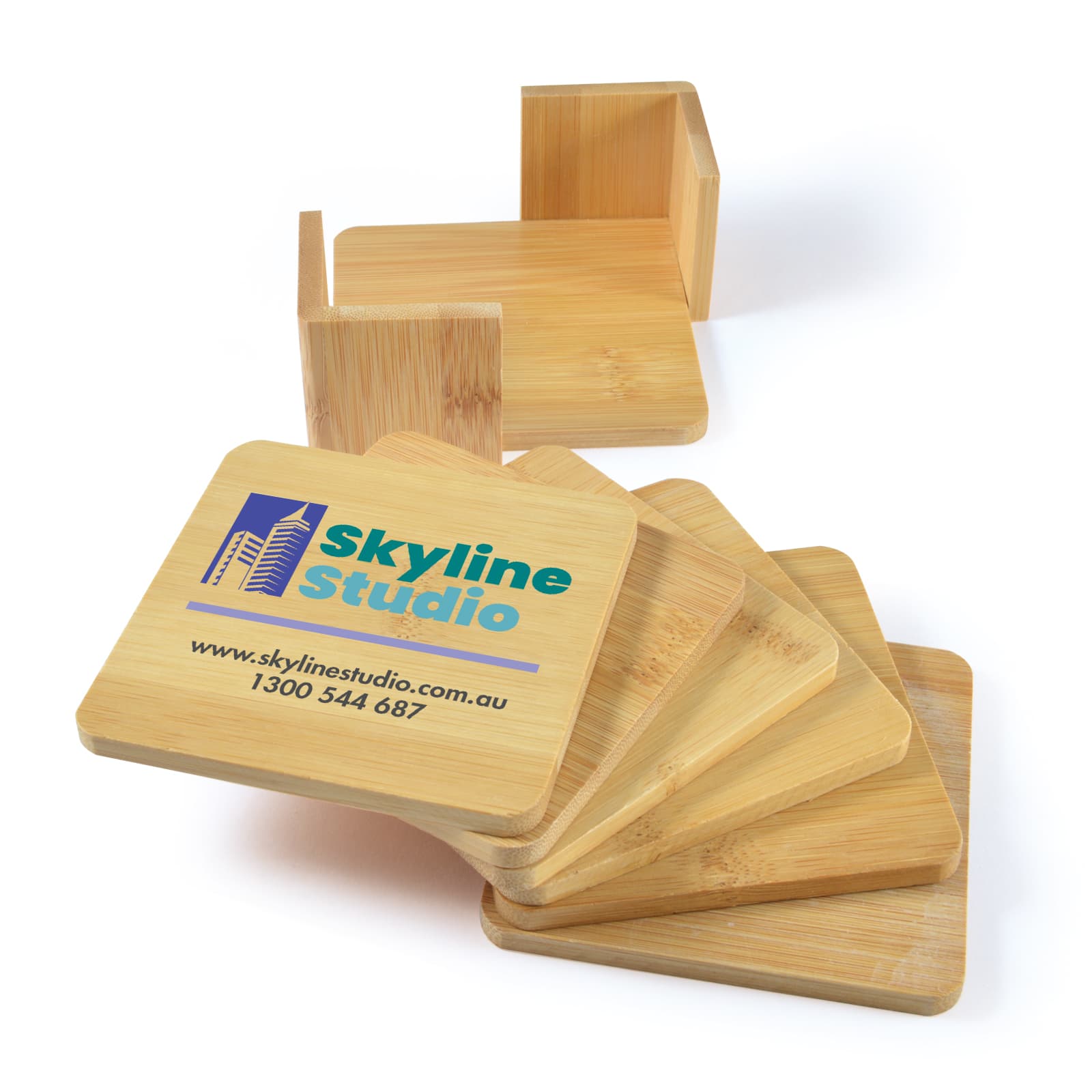 Tropic Bamboo Coasters Set of 6
