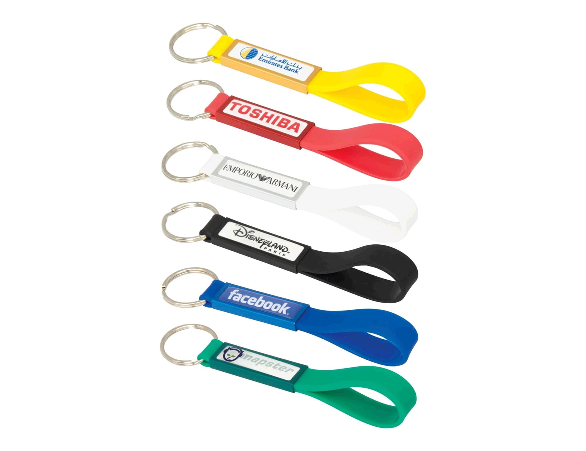 Silicone Sling Keyring with Dome-Indent