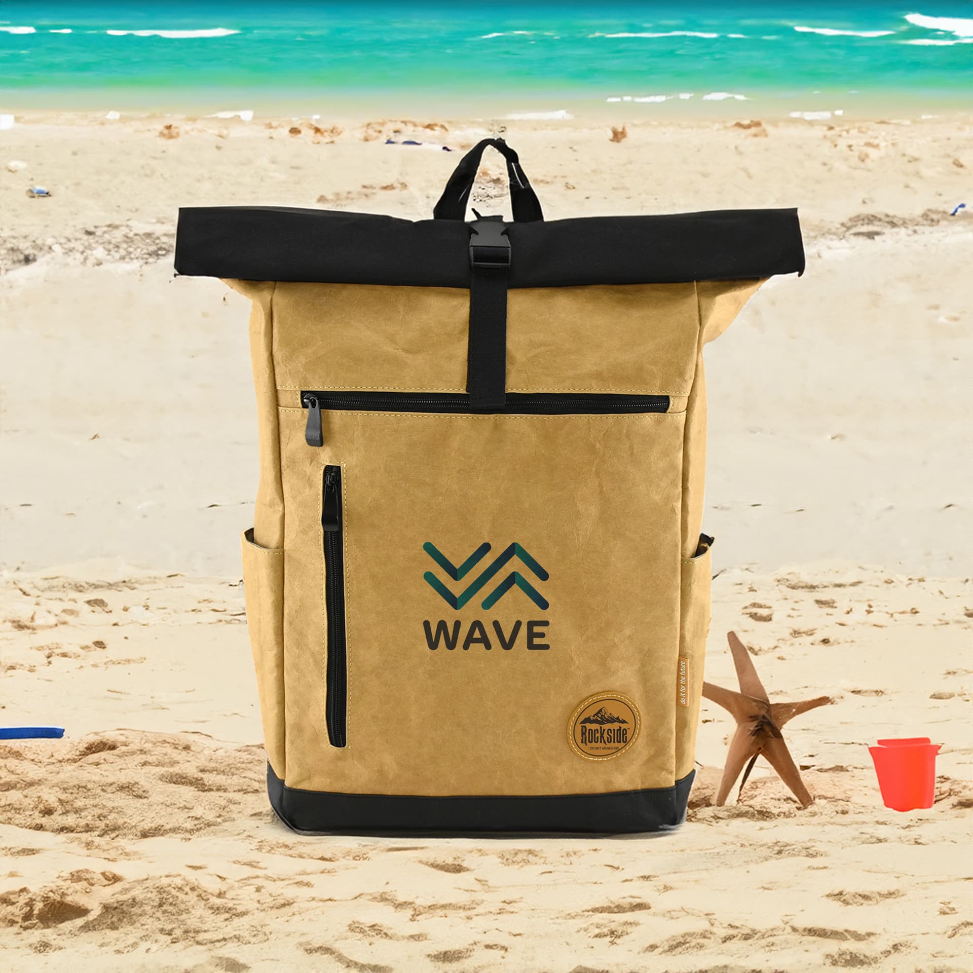 Seaside Kraft Paper Laptop Backpack