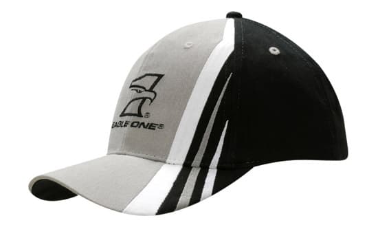 Brushed Heavy Cotton with Fabric Inserts and Embroidery on Crown & Peak