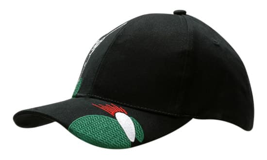 Brushed Heavy Cotton with Golf Design on Crown & Peak