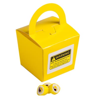 Coloured Noodle Box with Personalised Rock Candy 100g