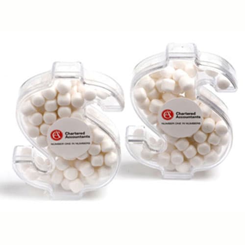 Acrylic Dollar with Chewy Mints 40g