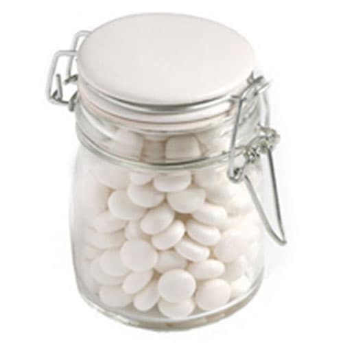 Glass Clip Lock Jar with Chewy Mints 160g