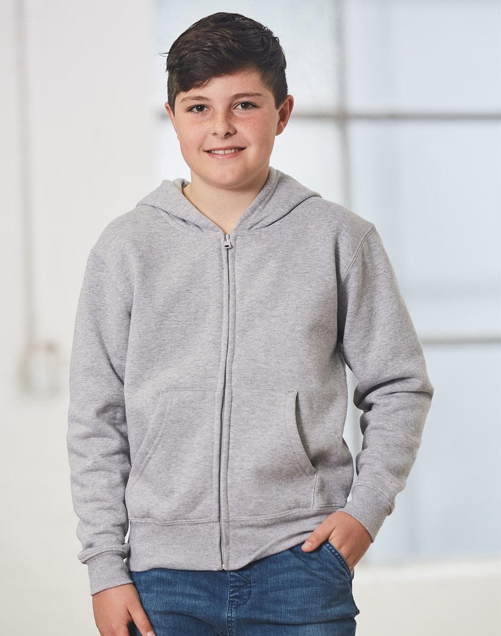 Kid's full-zip fleecy hoodie