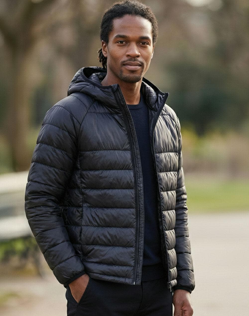 Adult's Sustainable Lightweight Hooded Puffer Jacket