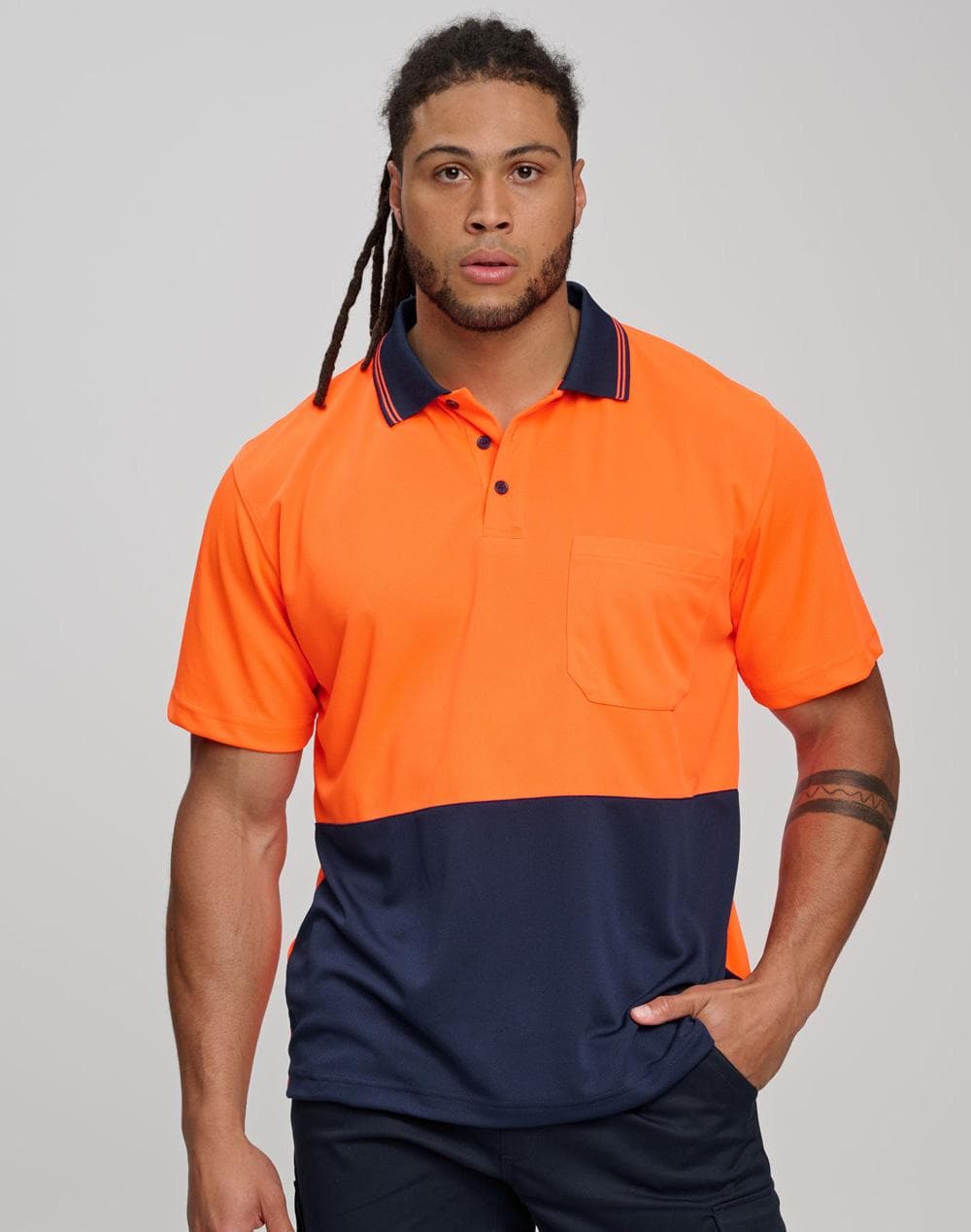 Hi-Vis cooldry safety polo S/S