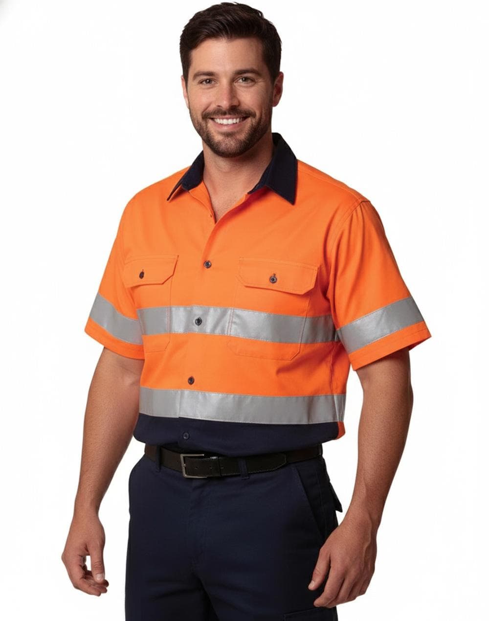 Men's Hi-Vis Cool Breeze Safety S/S Shirt (3M Tape)