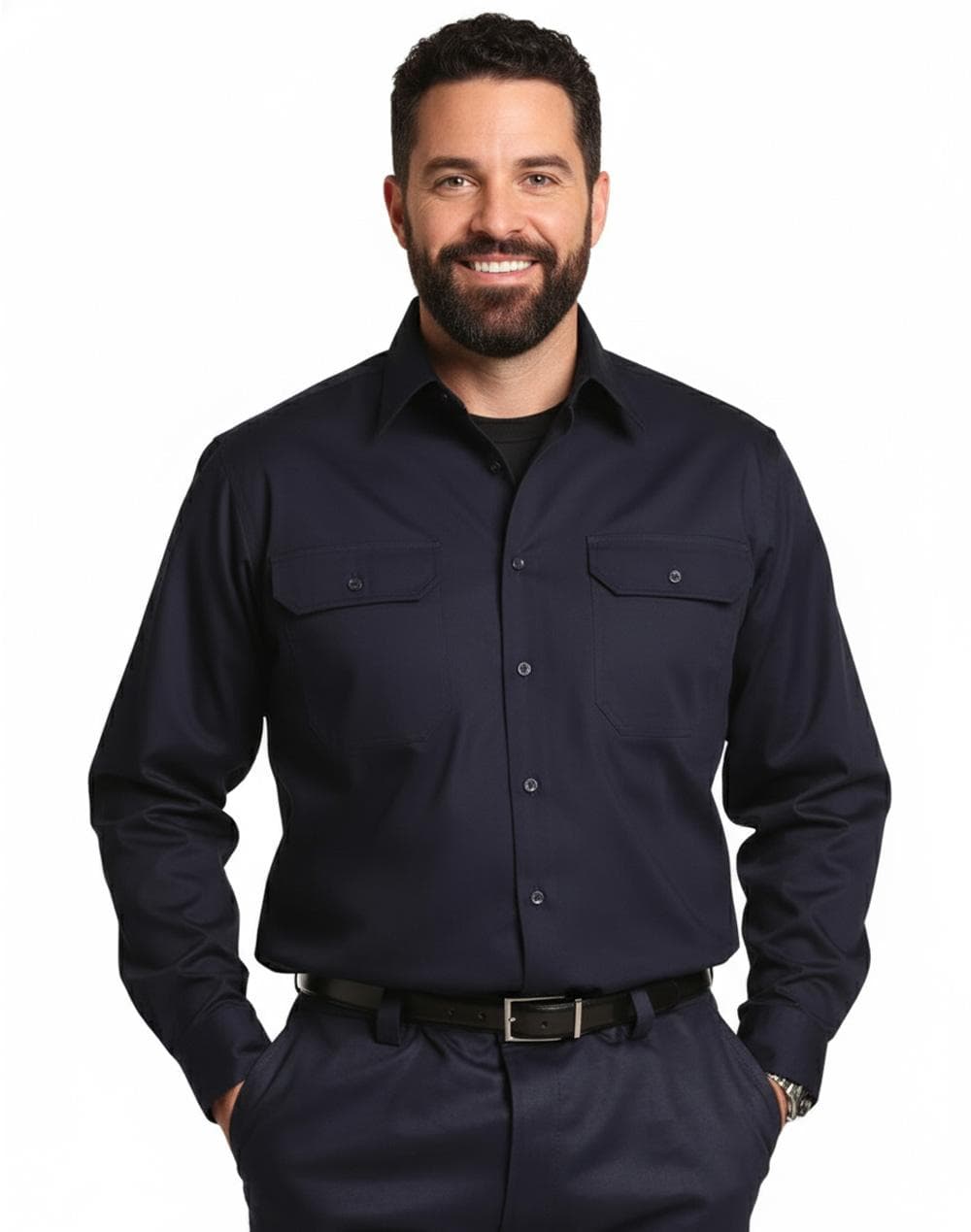 cool-breeze L/S cotton work shirt