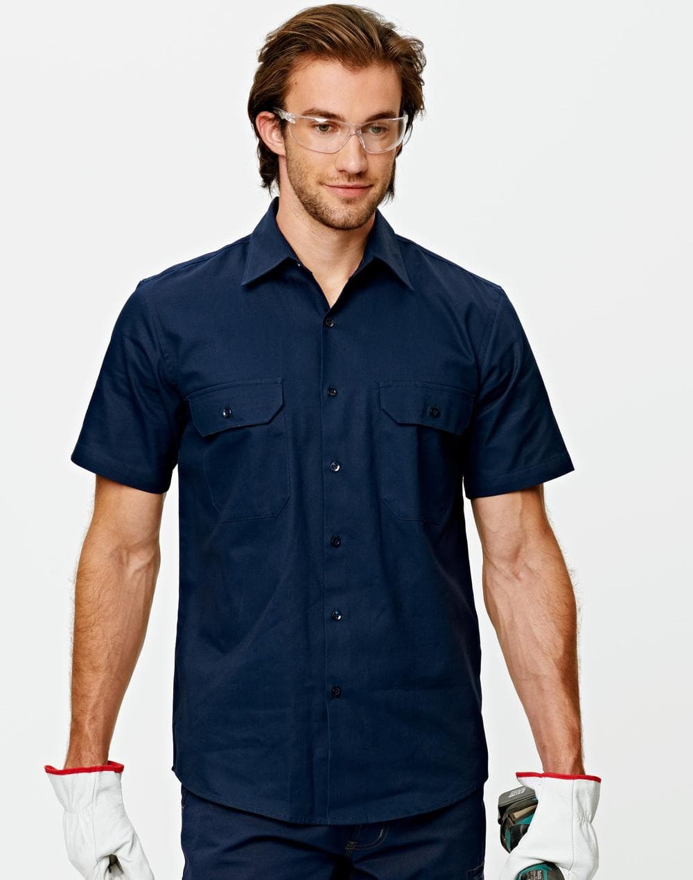 [WT03(WDS/S)] drill shirt pocket pen holder S/S