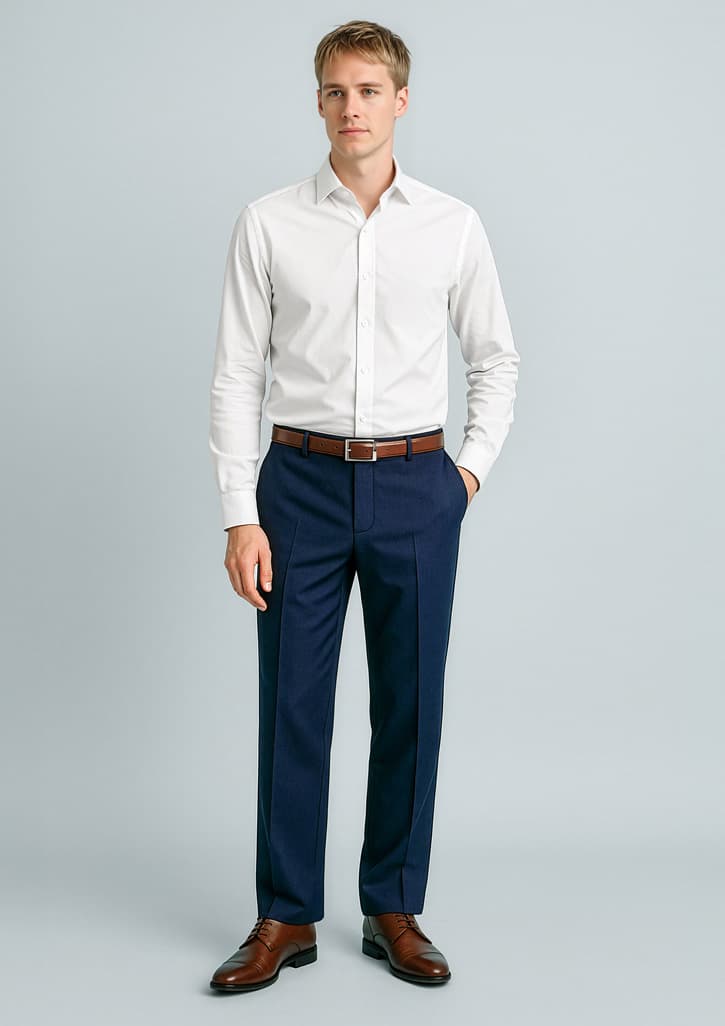 Cool Stretch Mens Flat Front Pant (Stout)