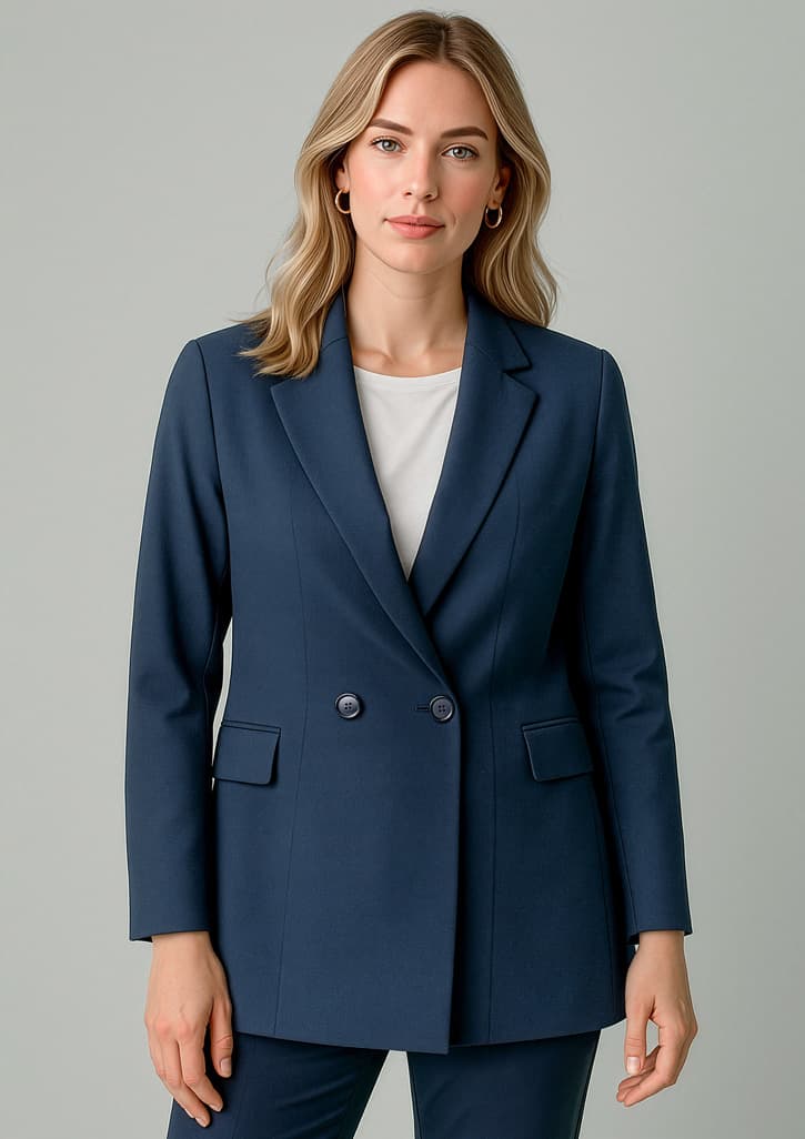 Renew Womens Double Breasted Longline Jacket