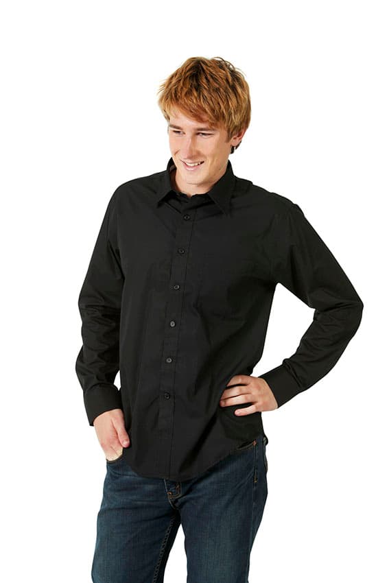 Mens Long Sleeve Poplin Business Shirt