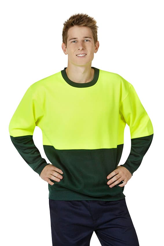 Hi Vis Fleecy Sweat, Crew Neck