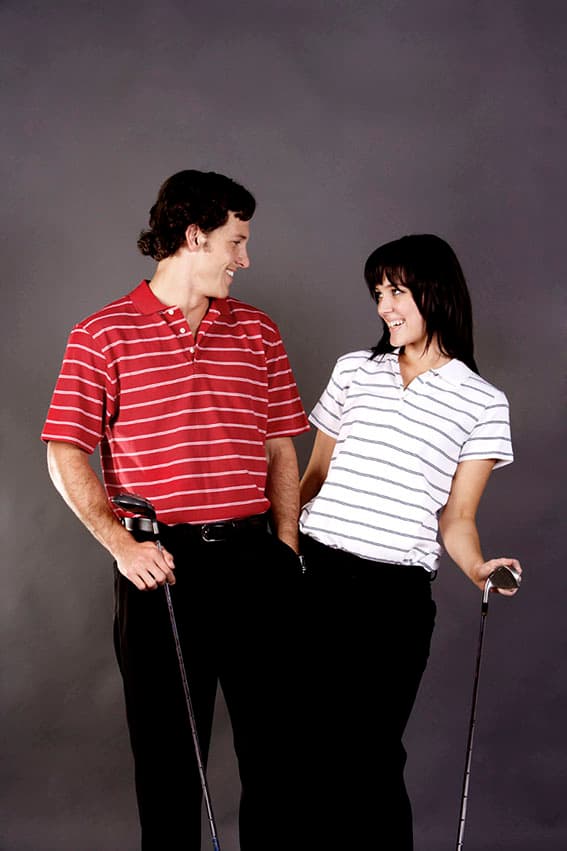 Striped Cotton Pique Polo, Adults