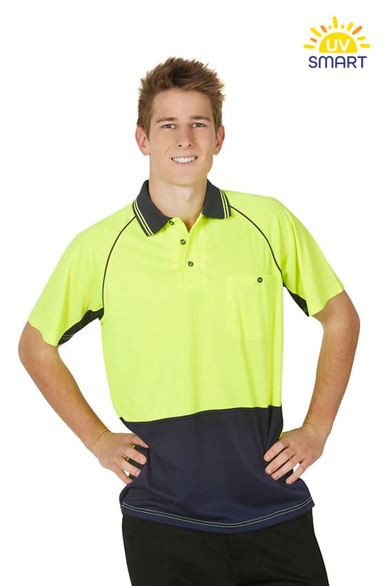 Hi Vis Cooldry raglan sleeve polo,S/S