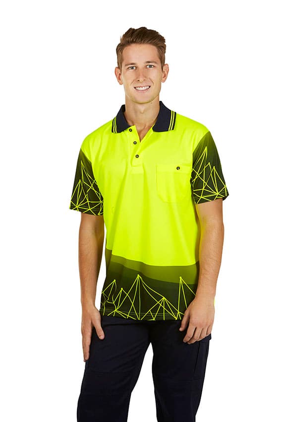 Hi Vis Sublimation Polo Astro design