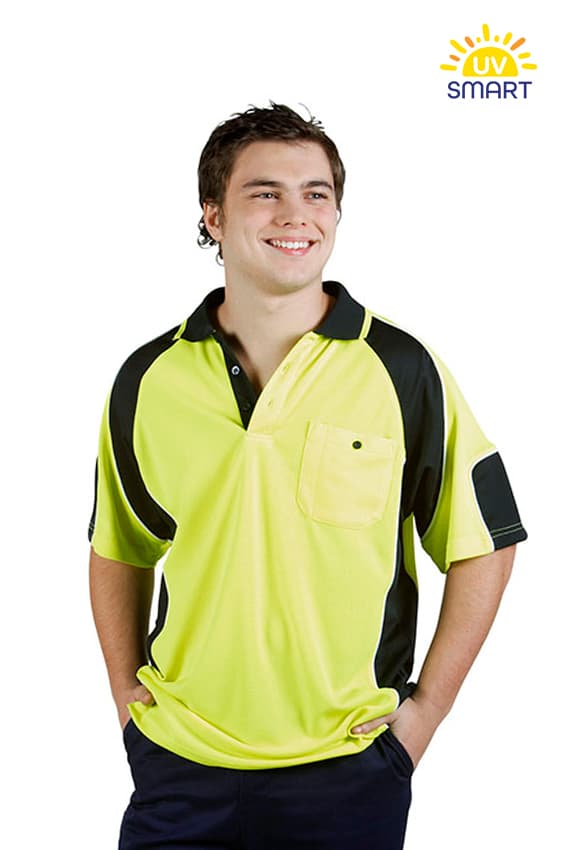 Hi Vis Cooldry Side Panel Polo, Short Sleeve