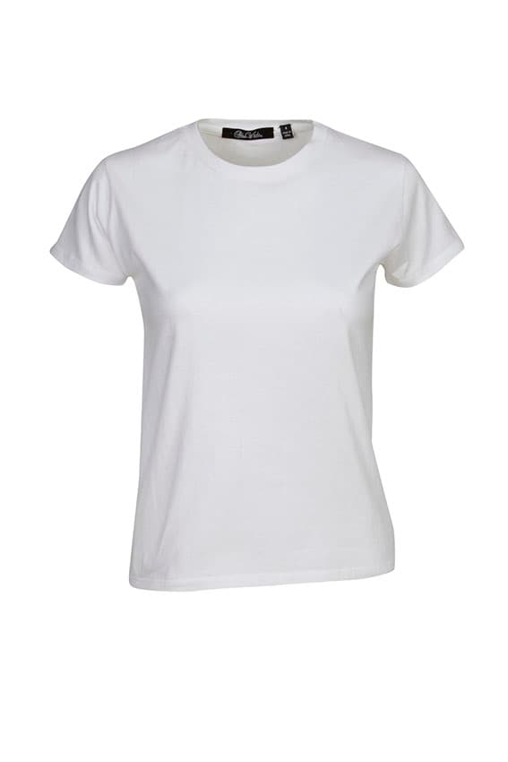 Ladies Slim Fit Cotton T-shirt, Ladies (White)