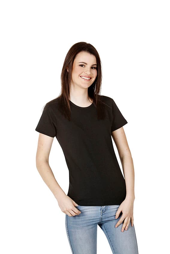 Ladies Round Neck Cotton Lycra T-Shirt