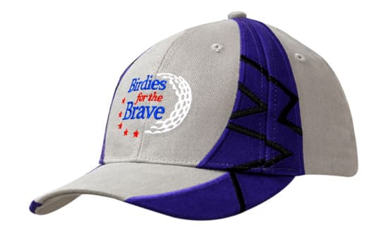 Brushed Heavy Cotton with Fabric Inserts/Embroidery on Crown & Peak