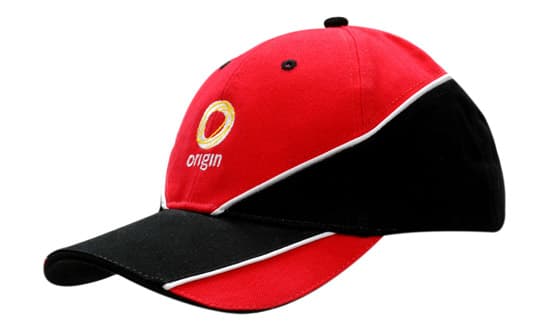 Brushed Heavy Cotton with Fabric Inserts/Piping on Crown & Peak