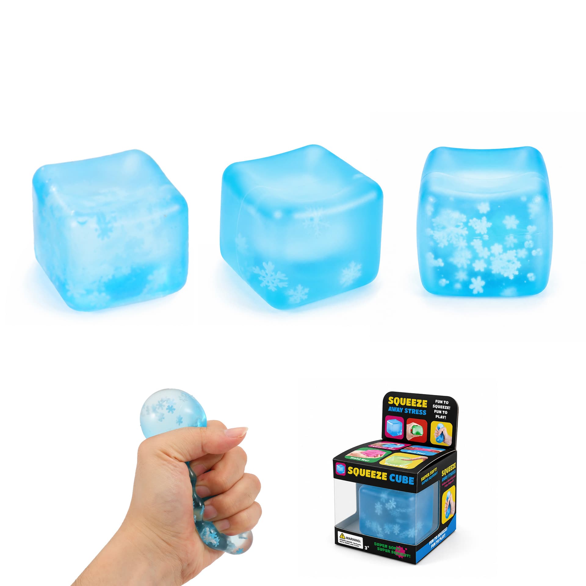 Squishy Stress Relief Snowflake Cube