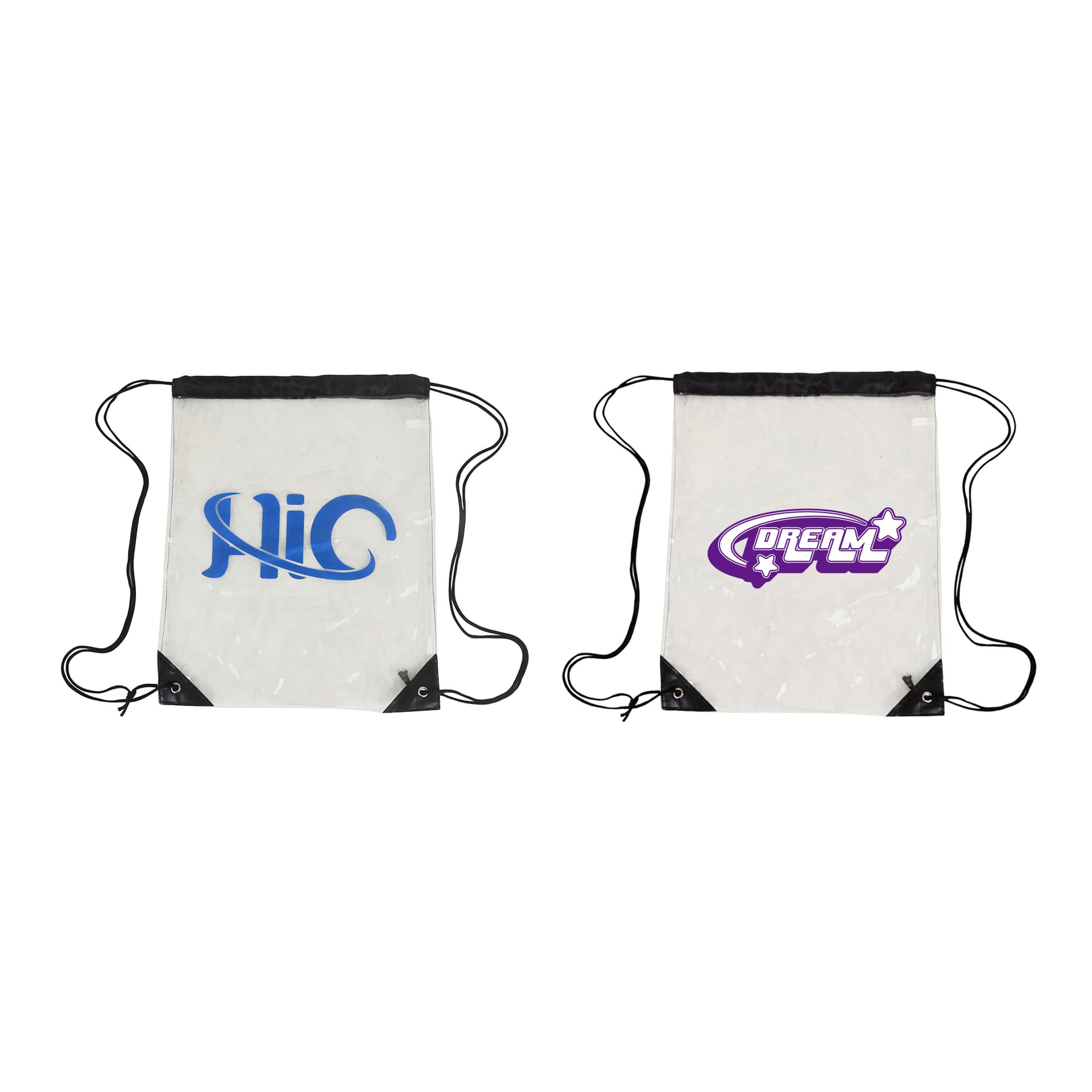 Clear PVC Drawstring Bag