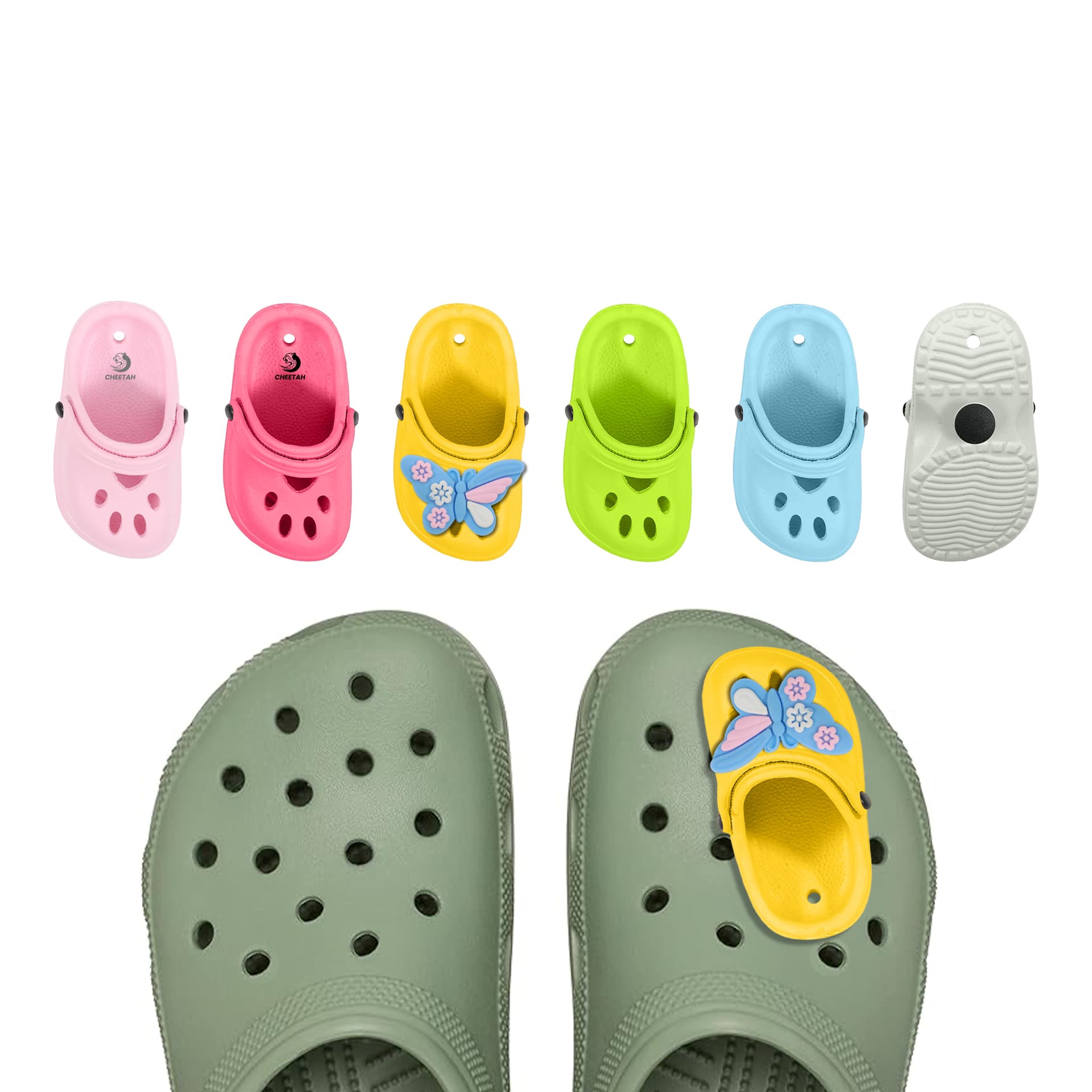 Paw Clog Shoe Shaped Charms