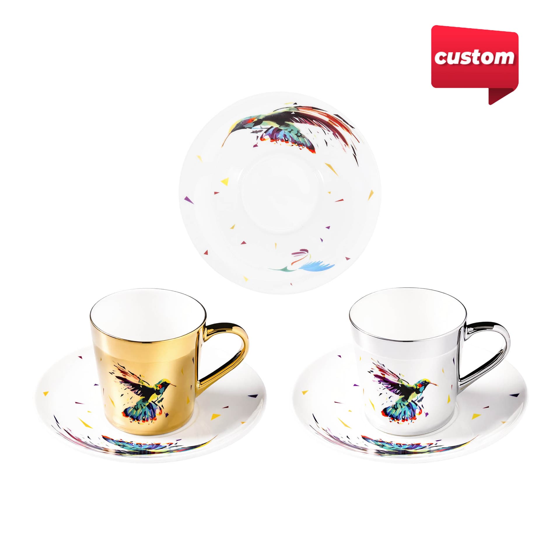 250ML Ceramic Mirror Reflection Coffee Mug