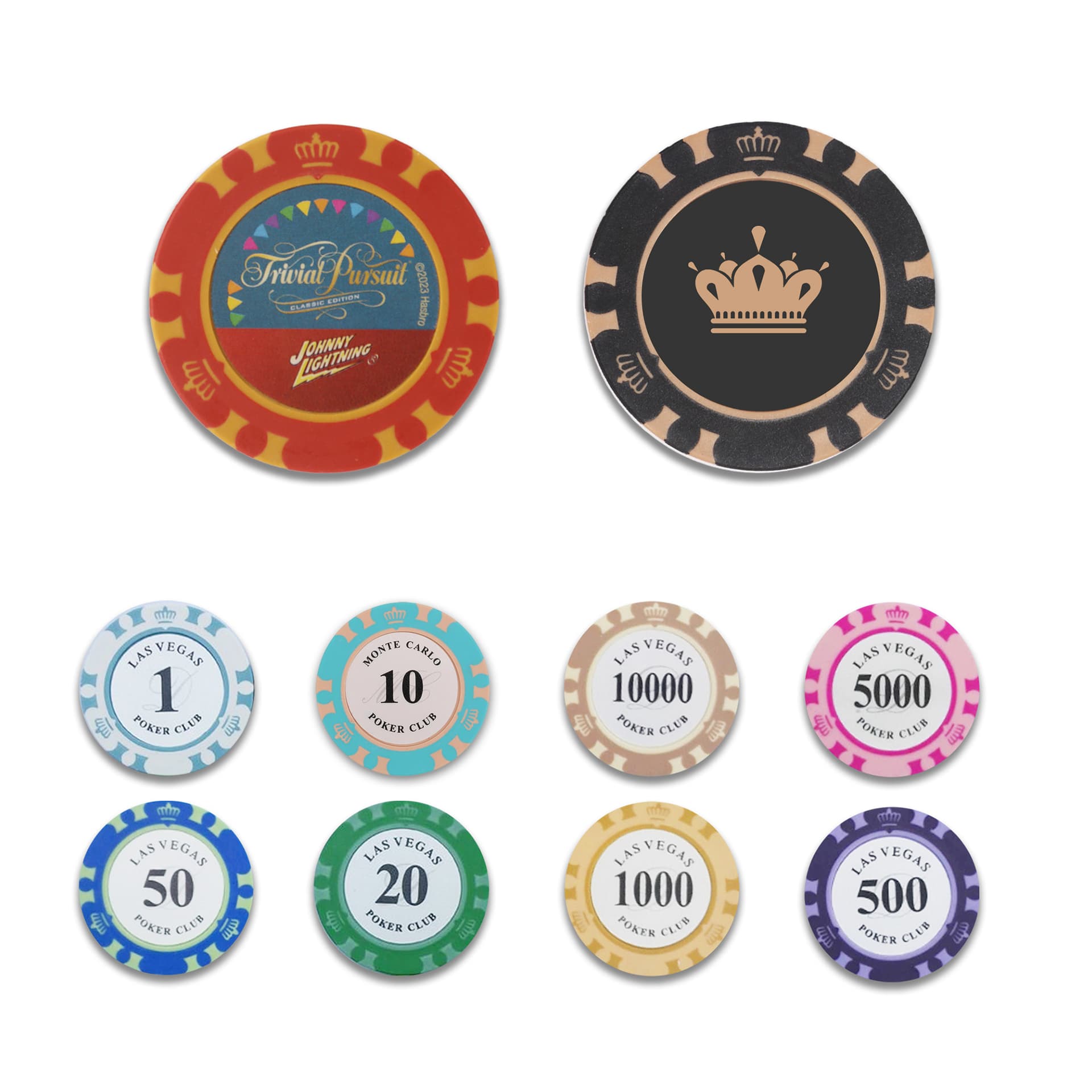 Royal Crown Clay Poker Chips