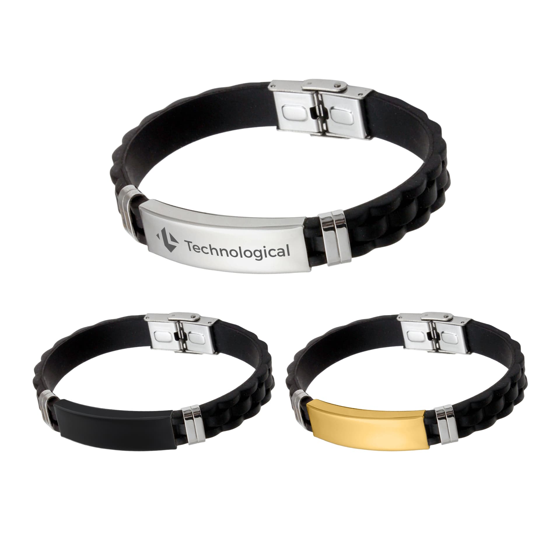 Stainless Steel Buckle Latch Bracelet