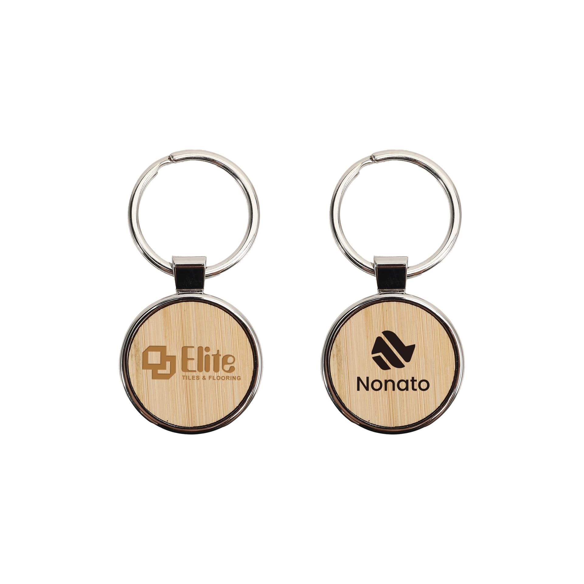 Round Wooden Keyring