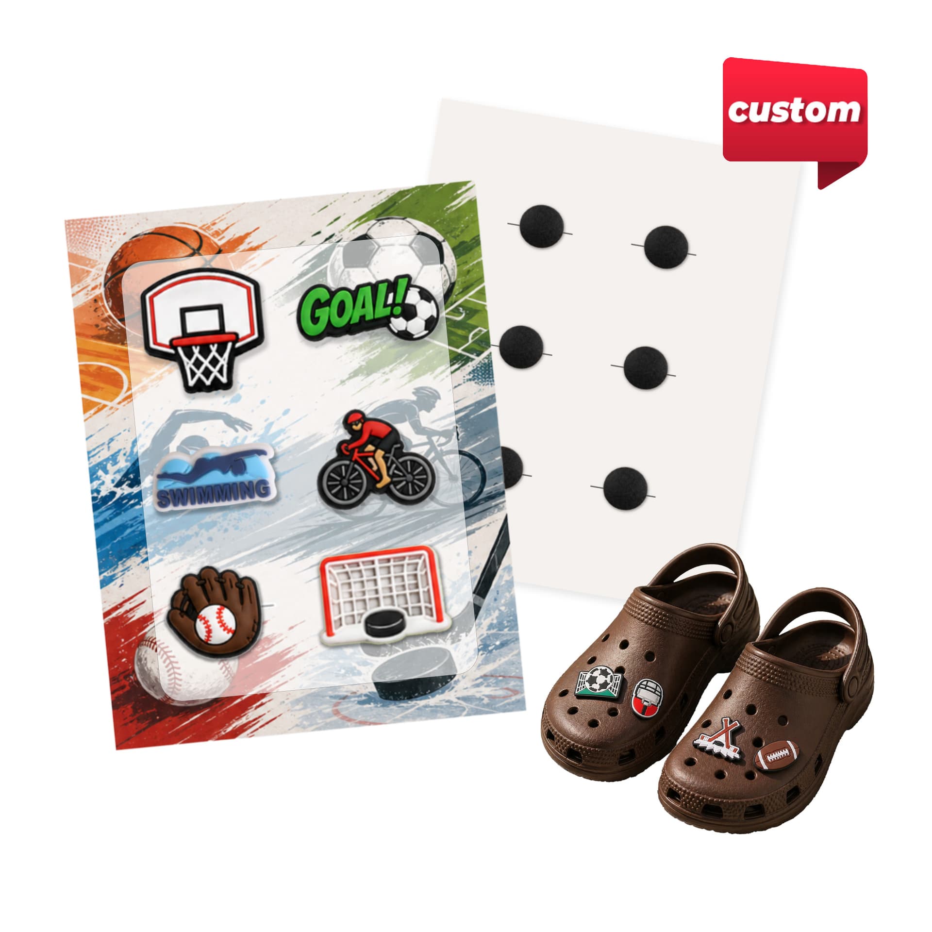 Custom Shoe Charms- 6 Pack