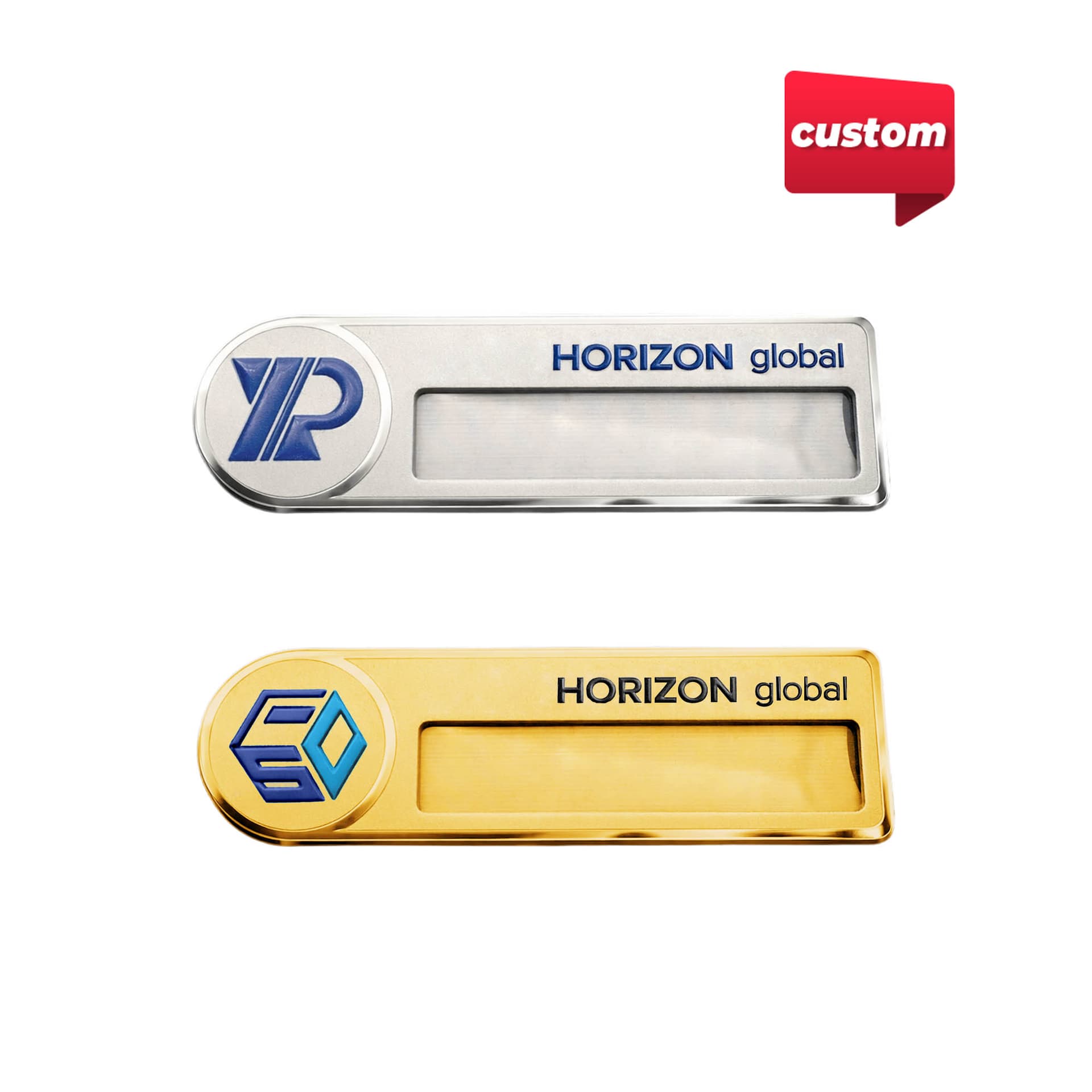 Custom Reusable Metal Name Badge
