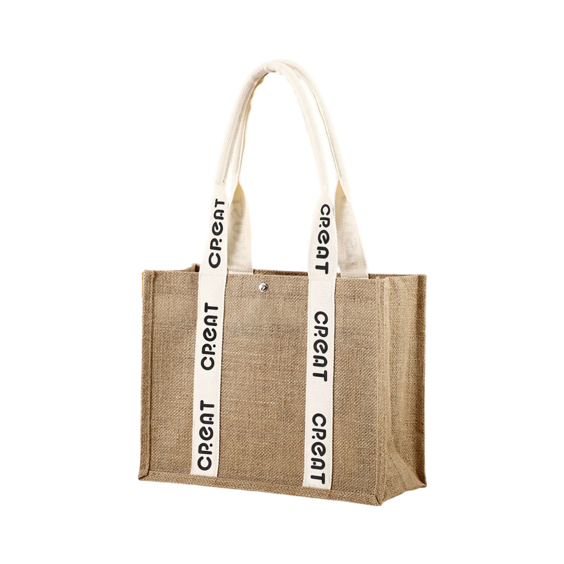 Custom Handle Jute Tote Bag