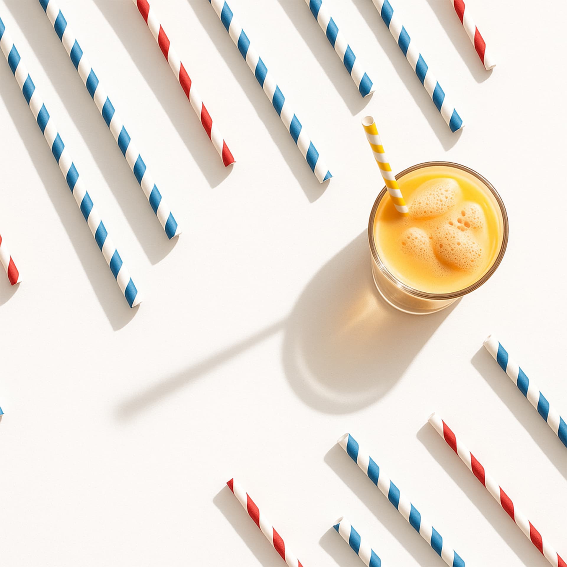 Disposable 3-ply Straight Drinking Paper Straw