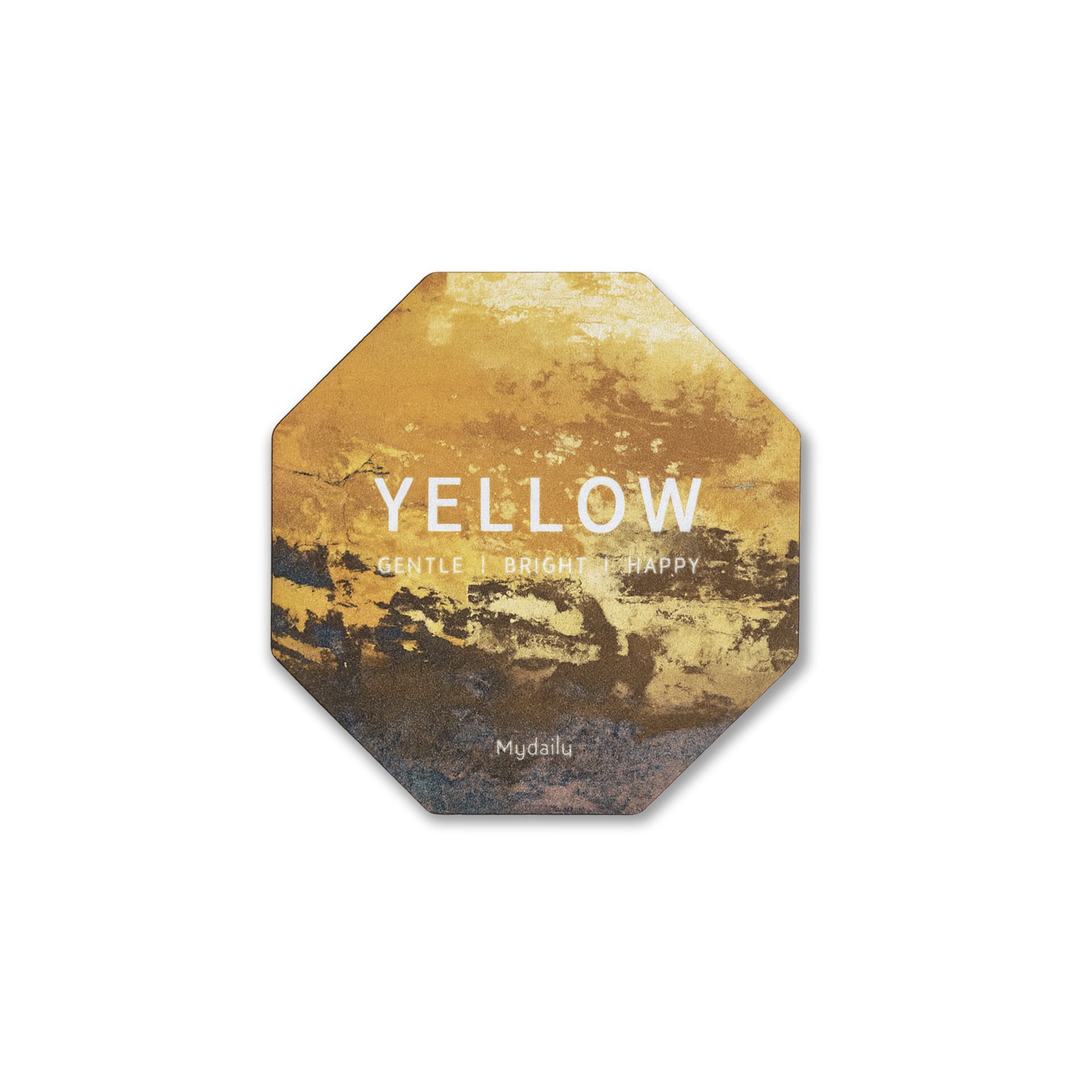 Octagonal Frosted Metal Coaster