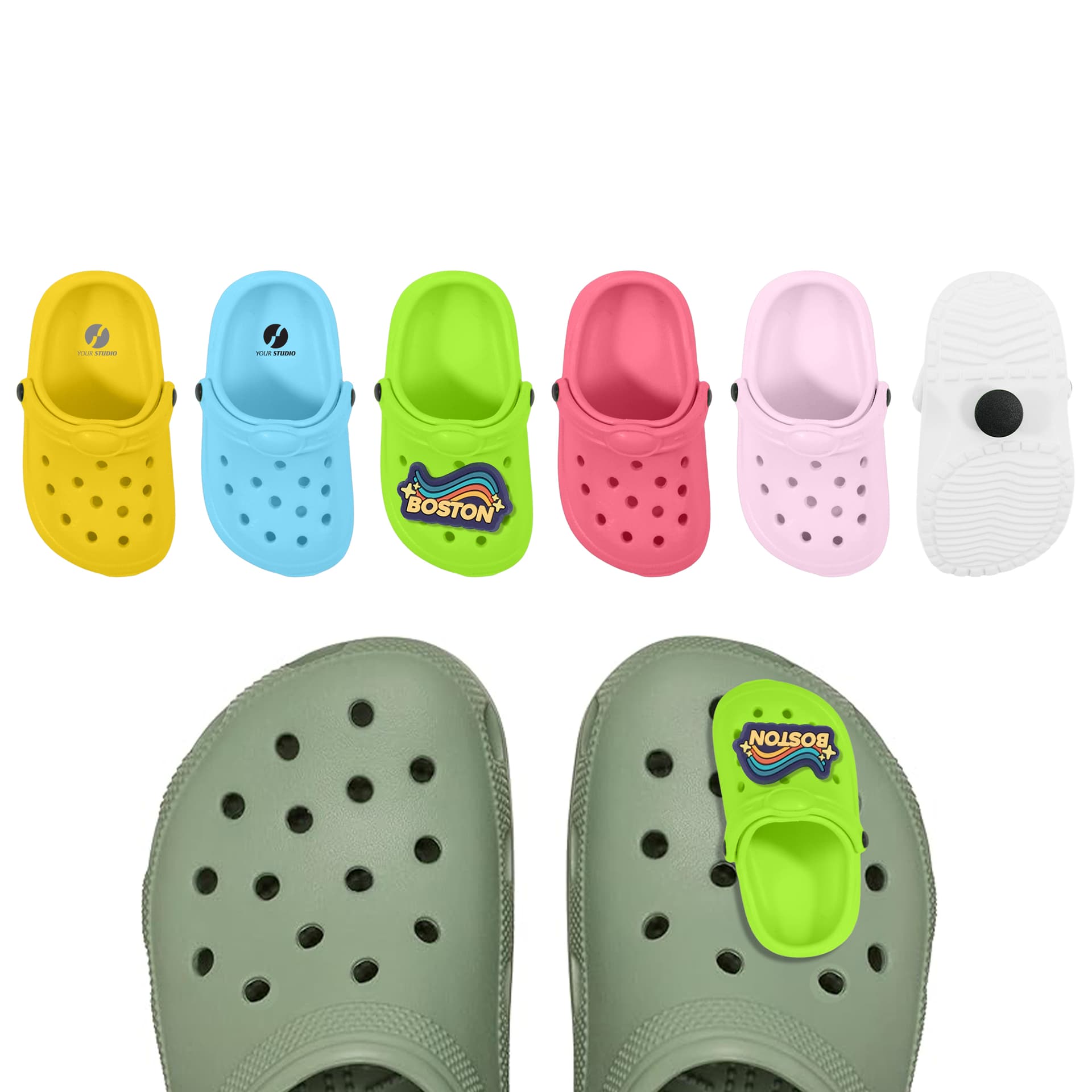 Classic Clog Shoe Shaped Charms
