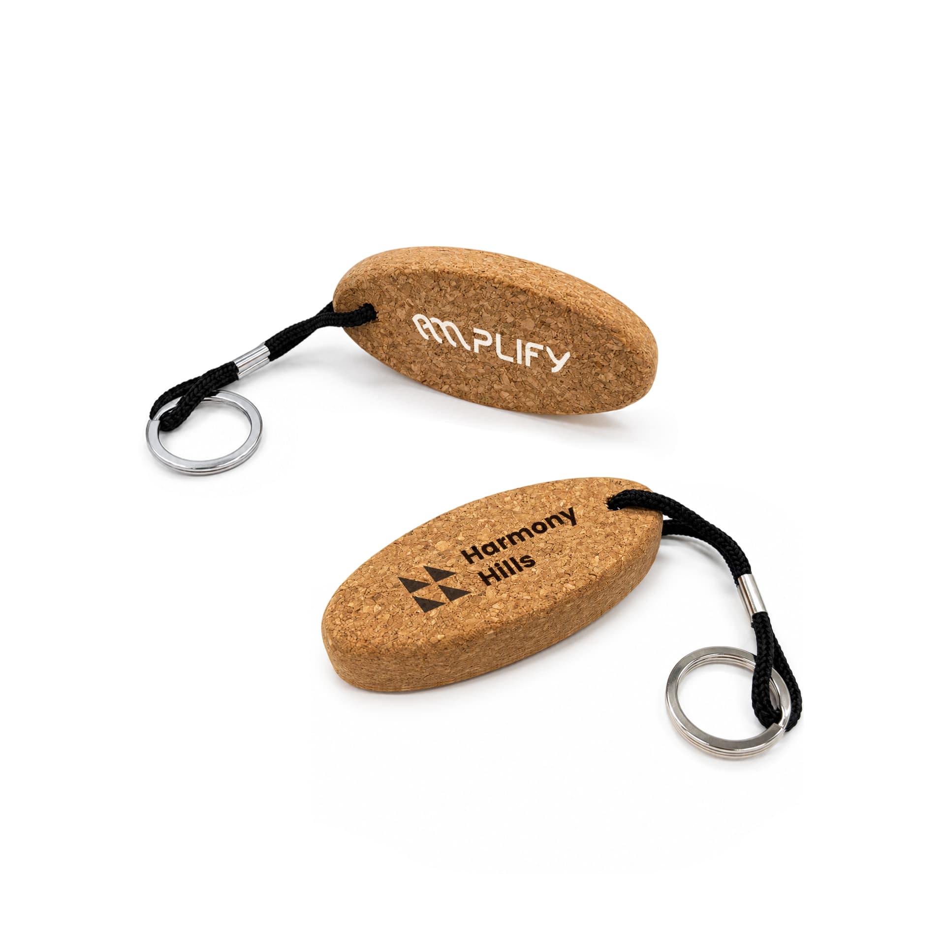 Oval Cork Keyring A