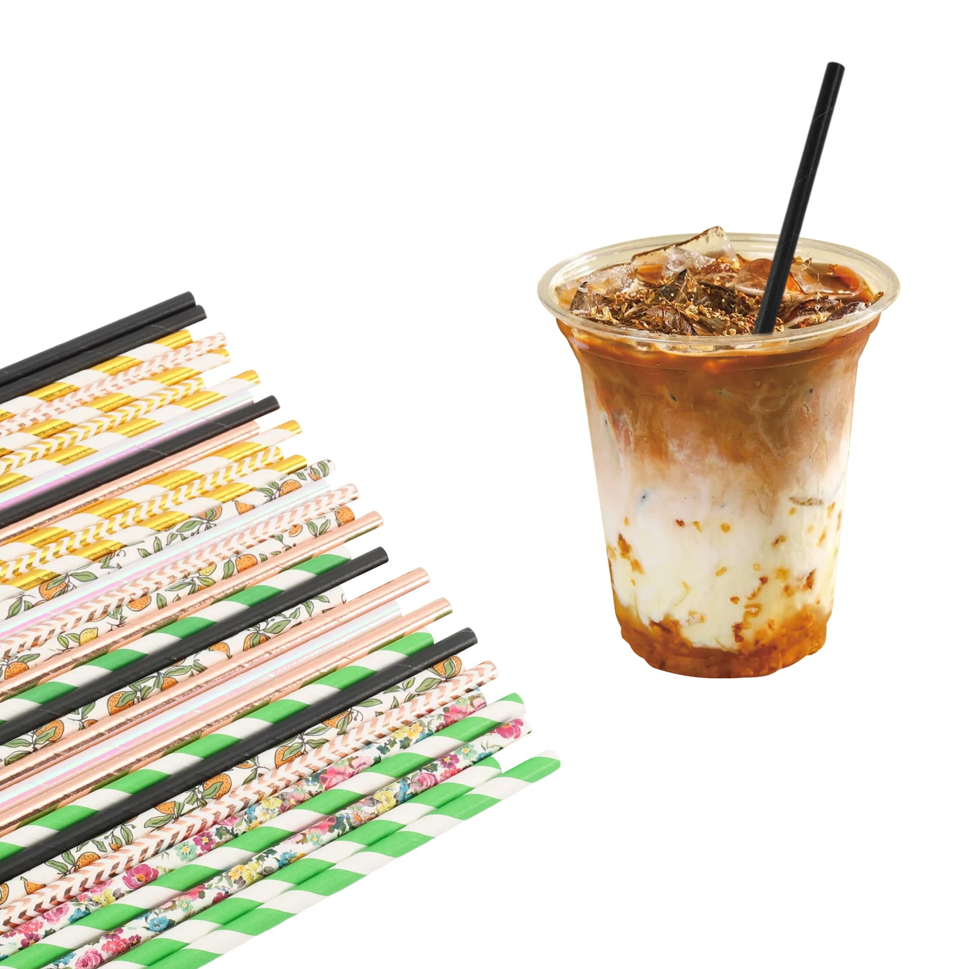 Custom Disposable 3-ply Straight Drinking Paper Straw