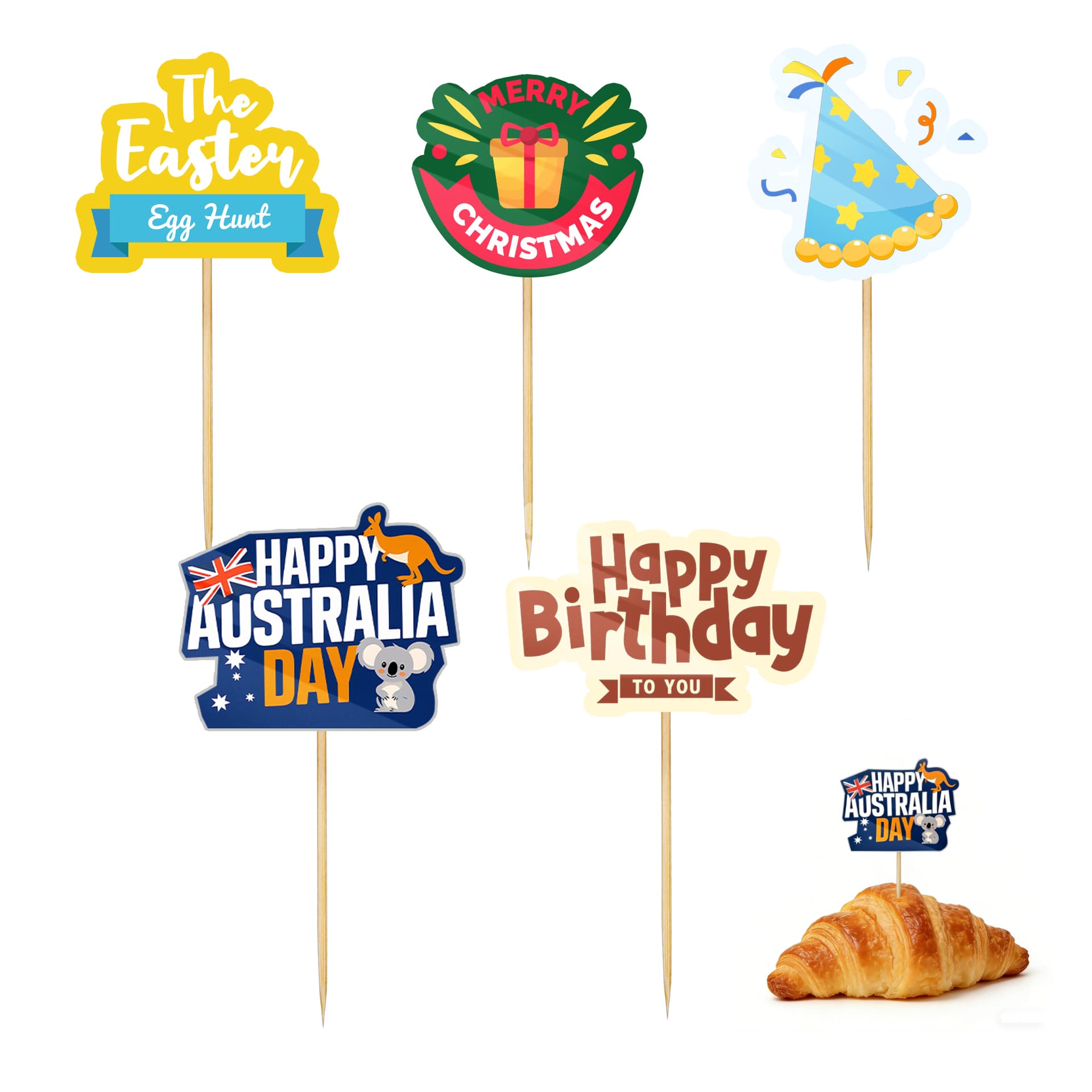 Pack of 100 Custom Sticker Toothpicks